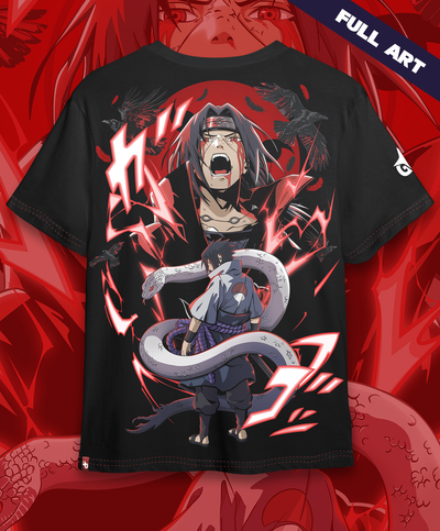 Polera Full Art Sasuke e Itachi - Naruto - Oversized Long Fit Unisex