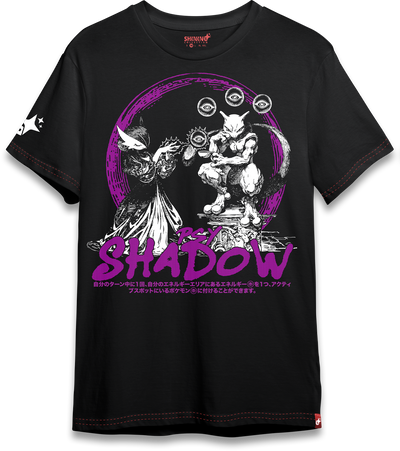 Polera Psy Shadow | Mewtwo y Gardevoir | Pokemon Oversized Long Fit Unisex