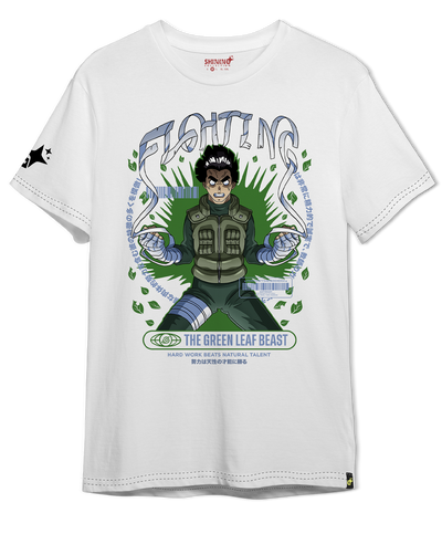 Polera Rock Lee - Bestia Verde de la Hoja - Naruto Long Fit Unisex