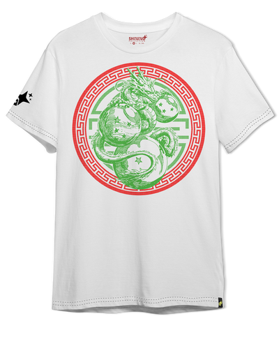 Polera Shenlong  Esferas Tec. Achurado Dragon Ball Oversized Long Fit Unisex