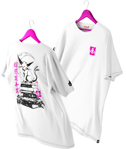 Polera Espeon Percepción Extrasensorial Tec. Achurado Pokemon Oversized Long Fit Unisex