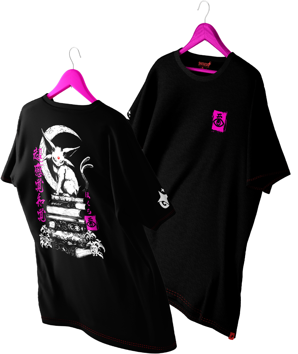 Polera Espeon Percepción Extrasensorial Tec. Achurado Pokemon Oversized Long Fit Unisex