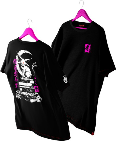 Polera Espeon Percepción Extrasensorial Tec. Achurado Pokemon Oversized Long Fit Unisex