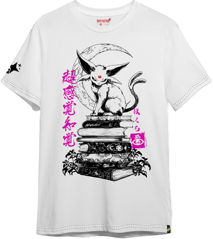 Polera Espeon Percepción Extrasensorial Tec. Achurado Pokemon Oversized Long Fit Unisex