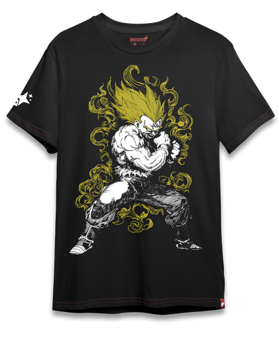 Polera Vegetal Devil Tec. Achurado Dragon Ball Oversized Long Fit Unisex