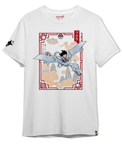 Polera Goku en el mundo Pokémon Long Fit Unisex