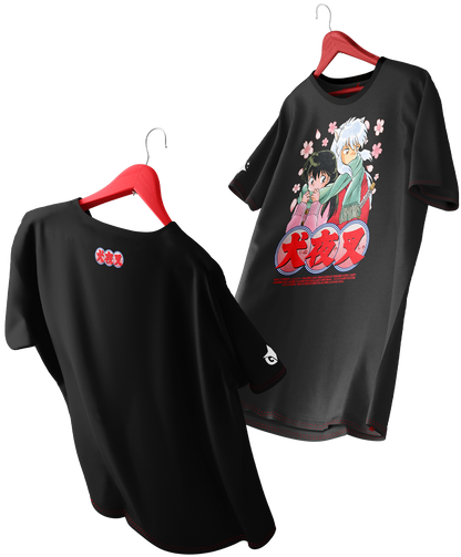 Polera Inuyasha y Kagome Oversized Long Fit Unisex