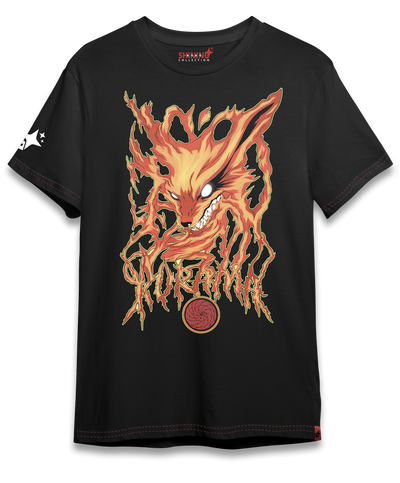 Polera kyubi Kurama Naruto  Oversized Long Fit Unisex
