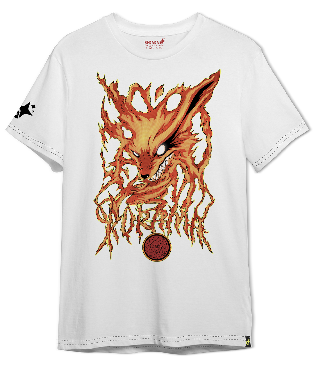 Polera kyubi Kurama Naruto  Oversized Long Fit Unisex