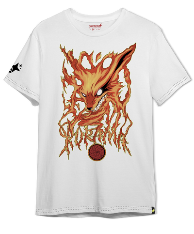 Polera kyubi Kurama Naruto  Oversized Long Fit Unisex