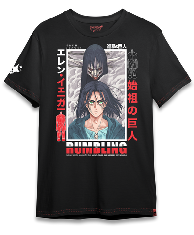 Polera Eren Jeager Shingeki no Kyojin Oversized Long Fit Unisex