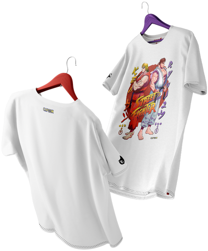 Polera Street Figther Ryu y Ken Oversized Long Fit Unisex