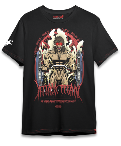 Polera Titan de Ataque Gym Oversized Long Fit Unisex