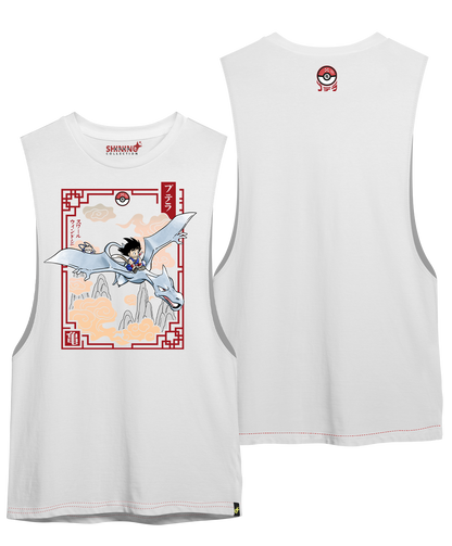 Polera Goku en el mundo Pokémon Long Fit Unisex