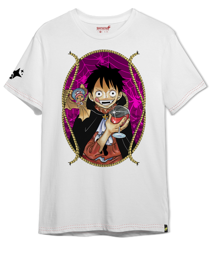 Polera One Piece Luffy Vampiro Oversized Long Fit Unisex