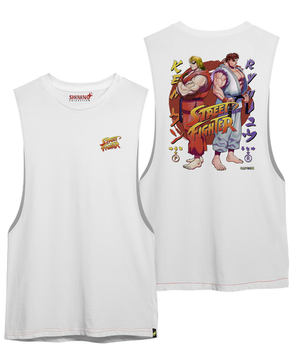 Polera Street Figther Ryu y Ken Oversized Long Fit Unisex