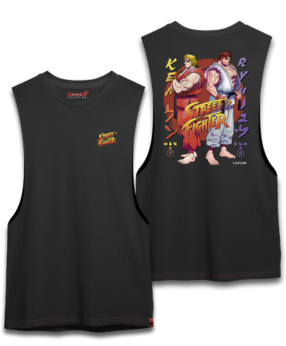 Polera Street Figther Ryu y Ken Oversized Long Fit Unisex